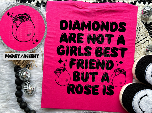 Diamonds Are Not a Girls Best Friend (Black) DTF Transfer
