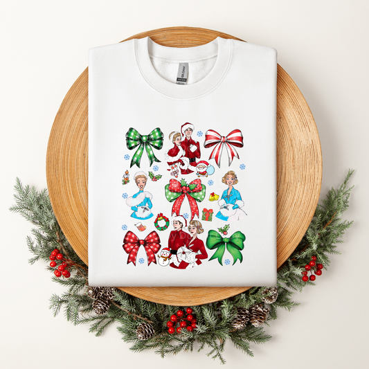 Whlte Christmas Coquette DTF Transfer