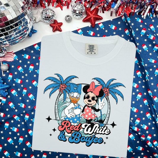 Red White & Boujee Duck and Mouse DTF Transfer