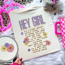 Hey Gurl Lyrics DTF Transfer