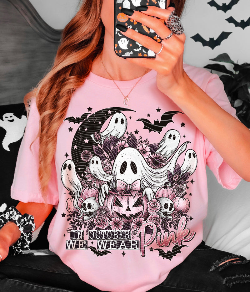 Breast Cancer Ghosts *Optional long sleeve design* DTF Transfer