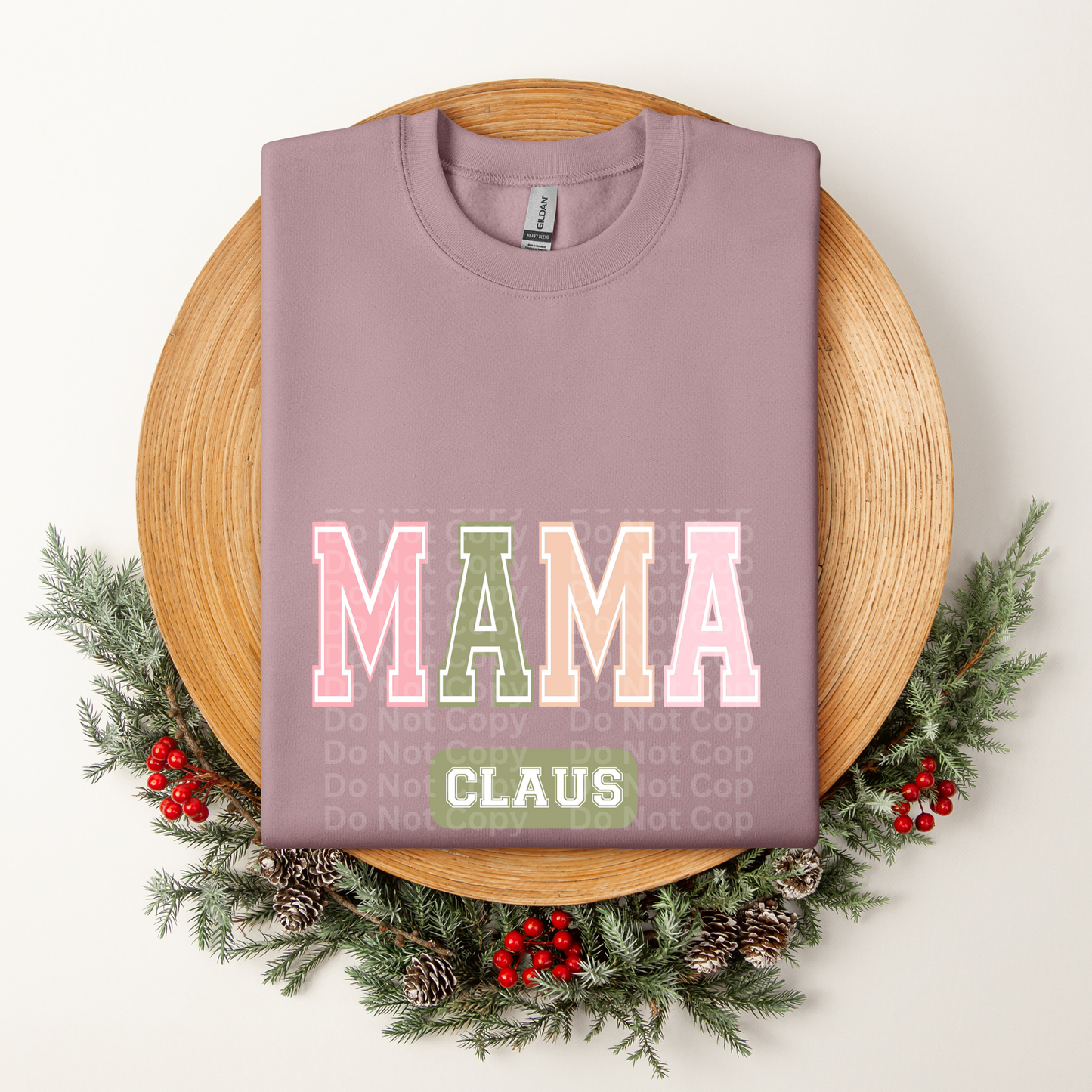 MAMA Claus Varsity Font 2 DTF Transfer