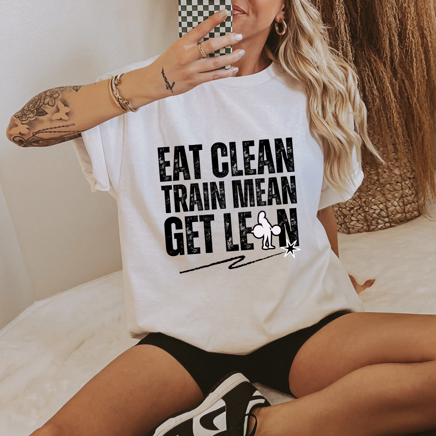 Eat Clean Train Mean Get Lean DTF Transfer