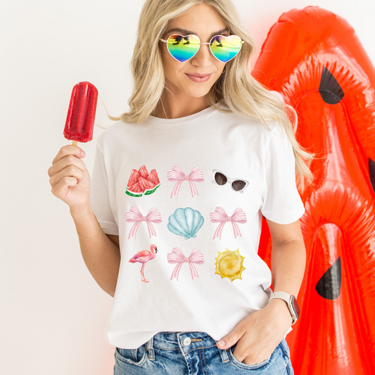 Summer Watercolor Coquette DTF Transfer