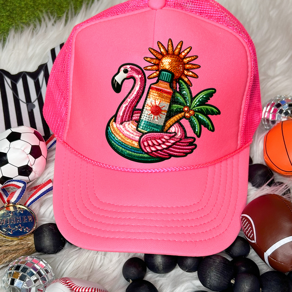 Flamingo Floatie DTF Transfer