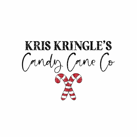 Kris Kringle Candy Cane Co DTF Transfer