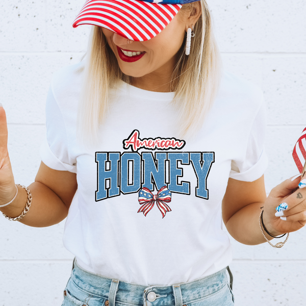 American Honey over Bow Distressed DTF Transfer