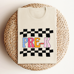 Pre-k Checkered Girl DTF Transfer