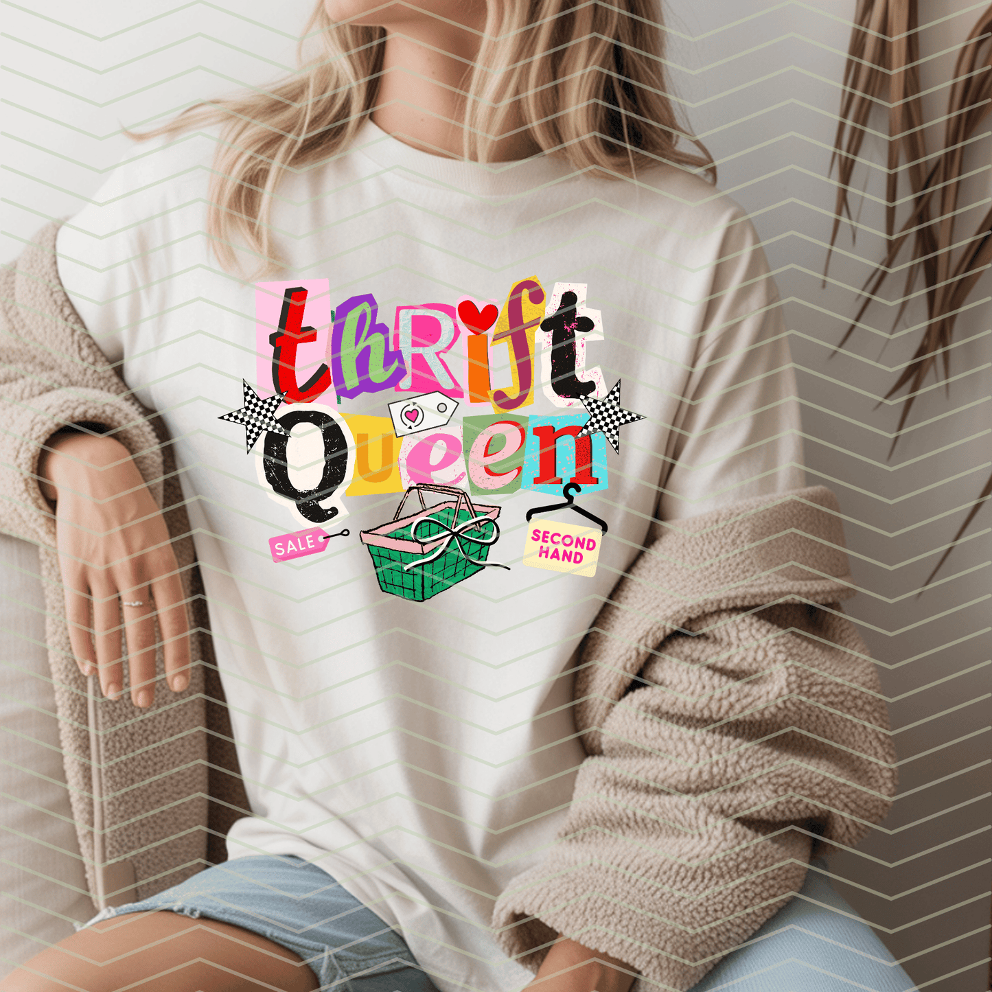 Thrift Queen DTF Transfer