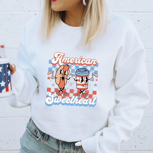 American Sweetheart Hotdog & Coffee DTF Transfer
