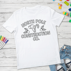 North Pole Construction Co. coloring design DTF Transfer