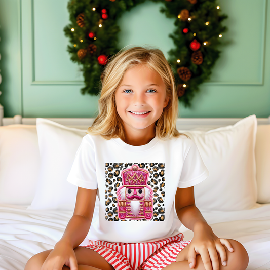 Pink Leopard Nutcracker DTF Transfer