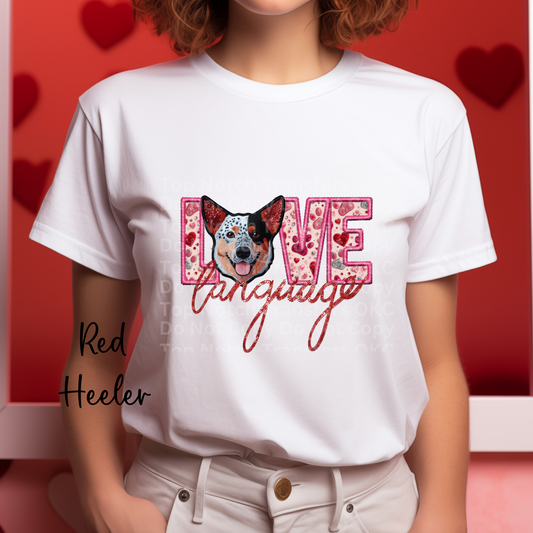 Love Language - Red Heeler DTF Transfer