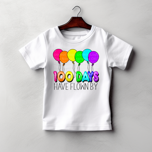 100 Days Have Flown by Balloons DTF Transfer