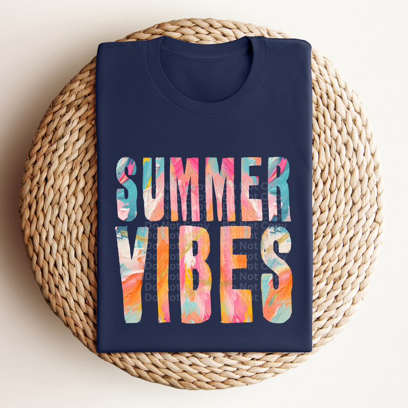 Summer Vibes Watercolor DTF Transfer