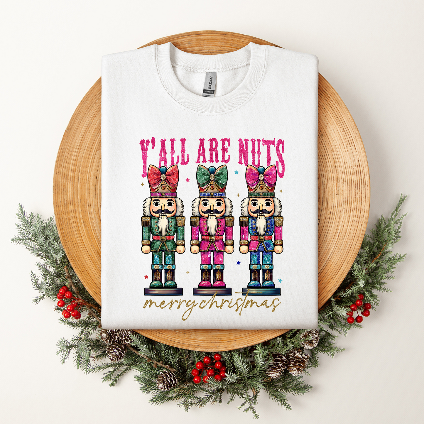 Ya'll Are Nuts Merry Christmas DTF Transfer