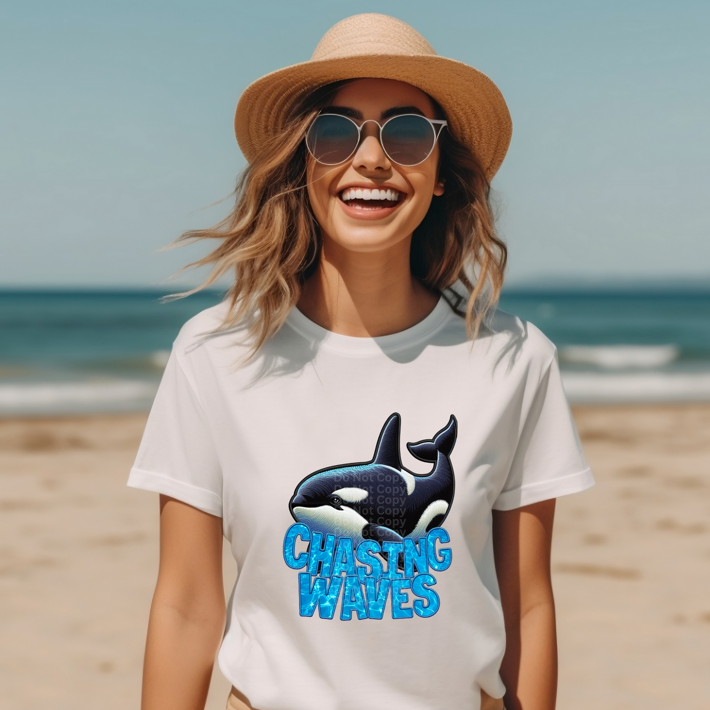 Chasing Waves Orca Whale DTF Transfer