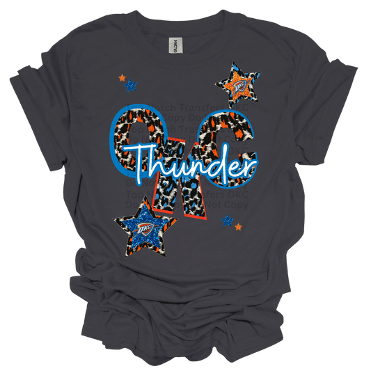 OKC Leopard Print & Stars DTF Transfer