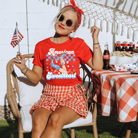 American Sweetheart Cowgirl Legs with Boots DTF Transfer