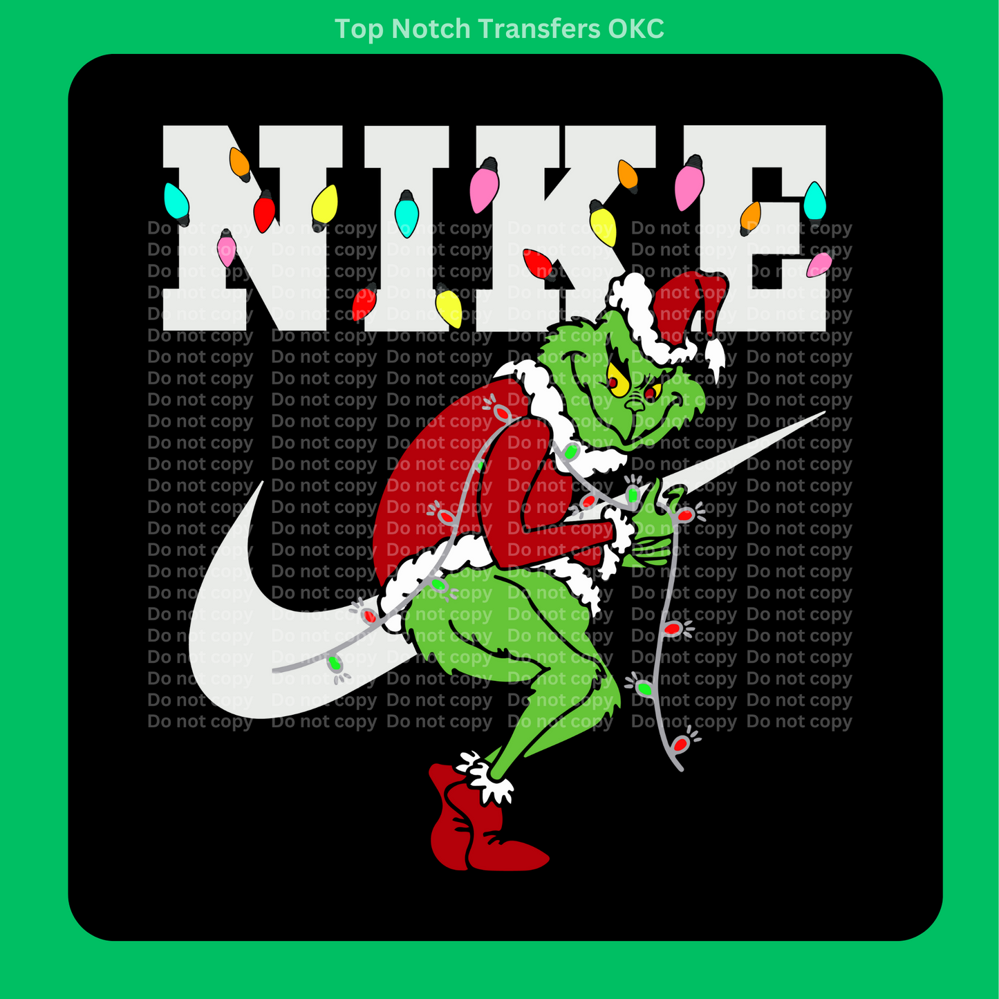 Christmas Green One DTF Transfer