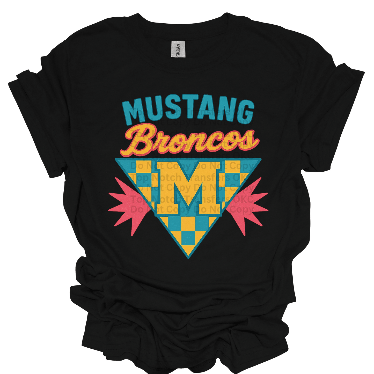 Vintage Mustang Broncos DTF Transfer