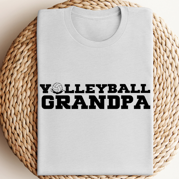 Volleyball Grandpa Black DTF Transfer