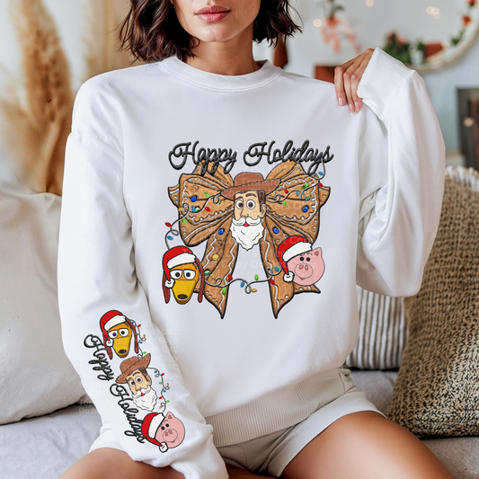 Happy Holidays TS *Optional long sleeve design* DTF Transfer