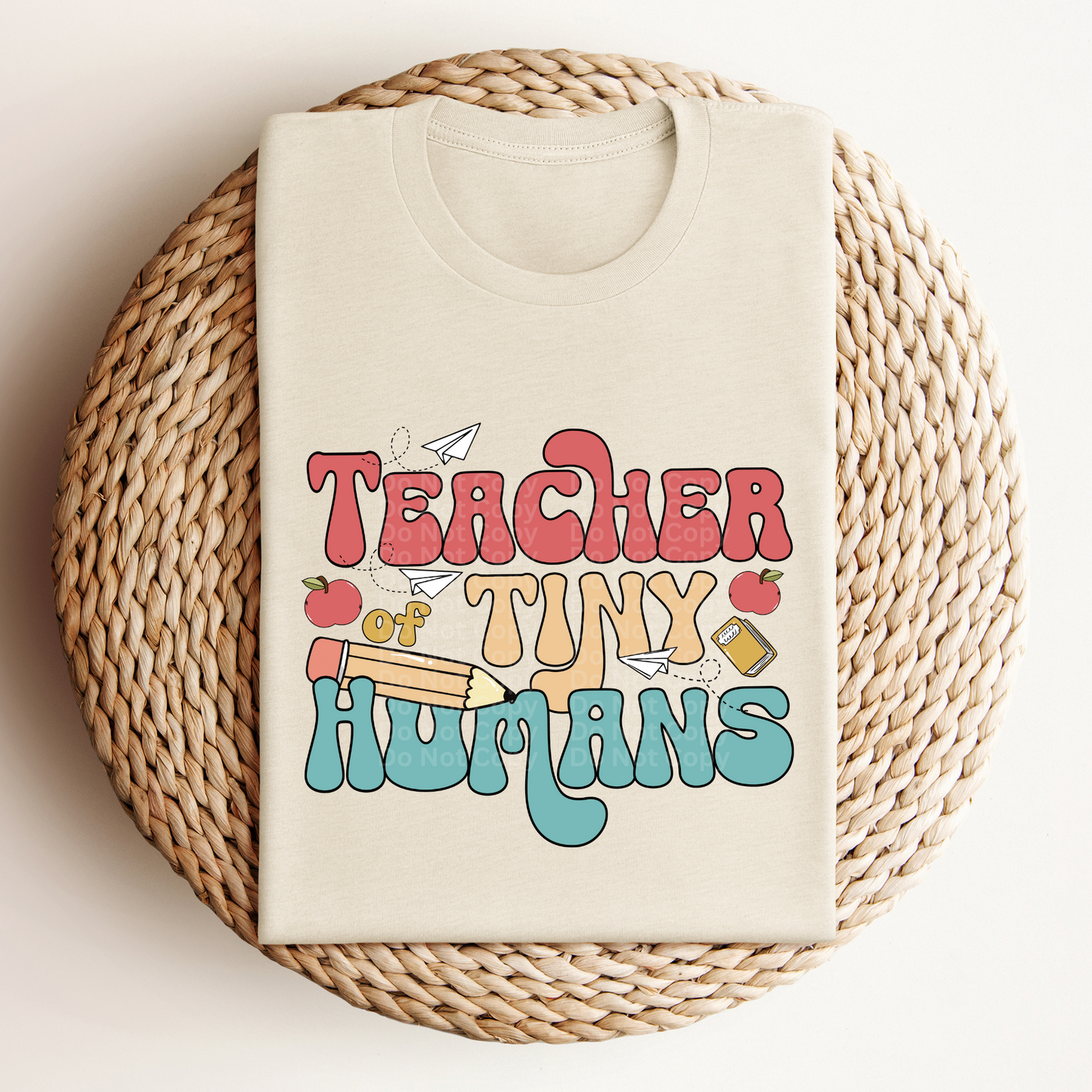 Teacher OF Tiny Humans with Paper Airplanes DTF Transfer