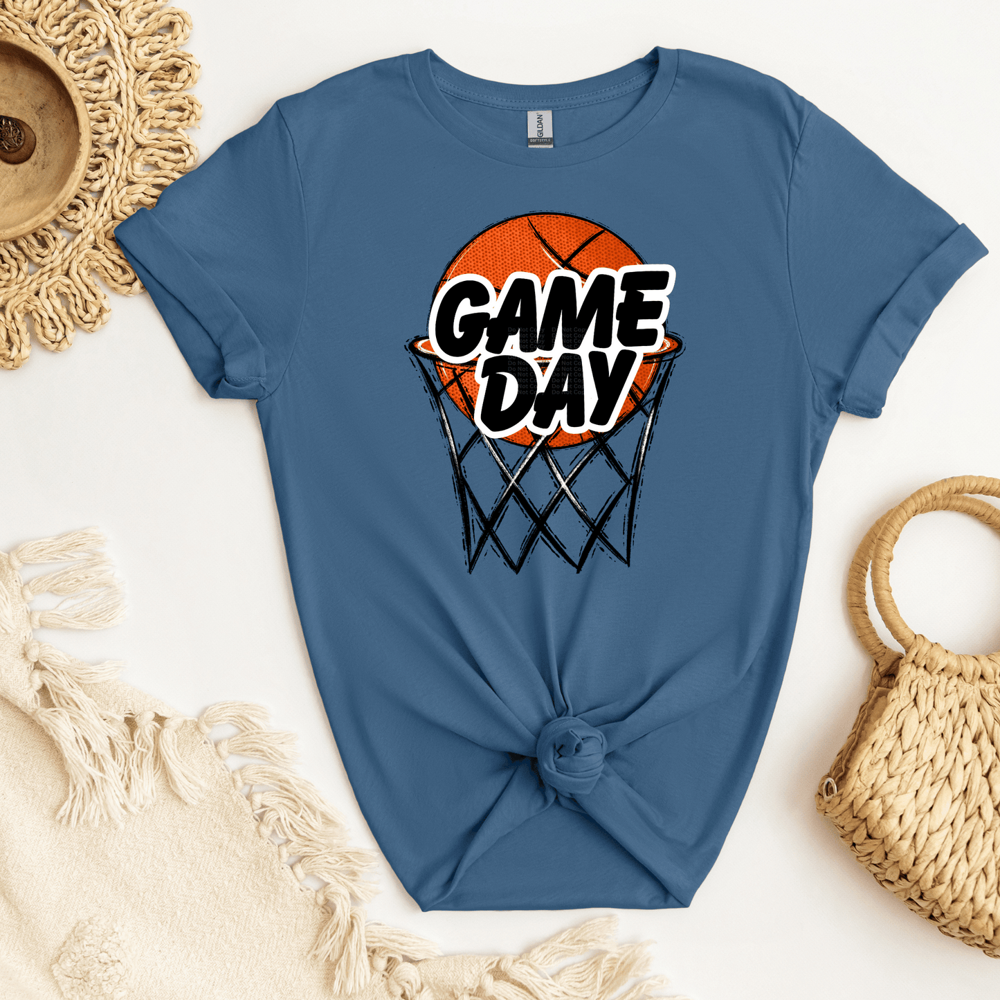 Game Day Black w/ white outline DTF Transfer