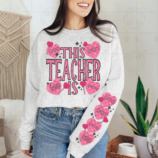 This Teacher Is *Optional long sleeve design* DTF Transfer