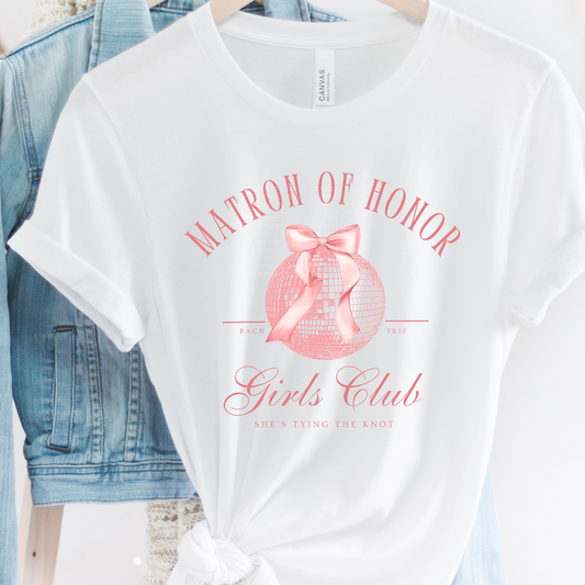 Matron of Honor Girls Club DTF Transfer