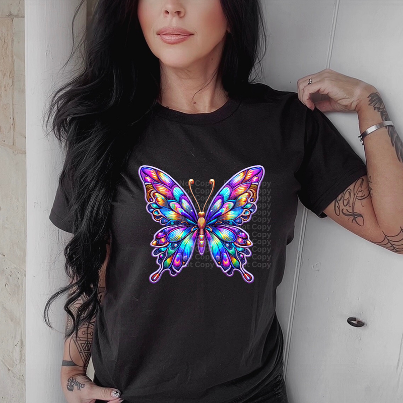 Colorful Butterfly DTF Transfer