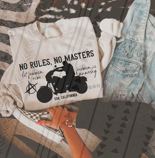 No Rules, No Masters DTF Transfer