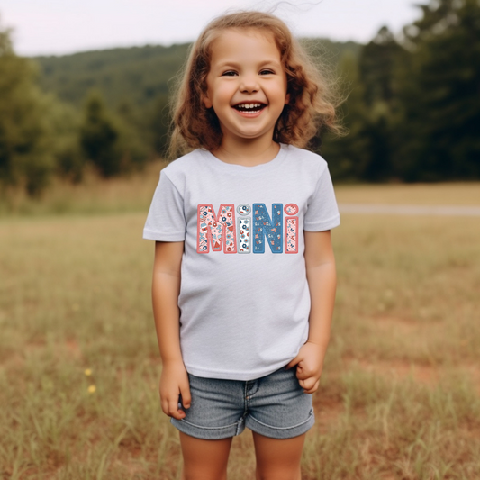 MINI Patriotic Pink & Blue DTF Transfer