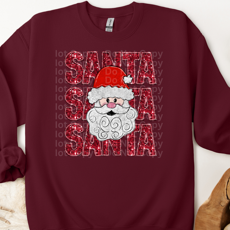 Santa Faux Sequins 4 DTF Transfer