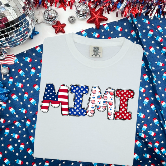 MIMI Patriotic Sunglasses Design DTF Transfer