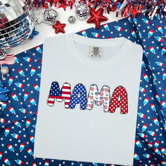 MAMA Patriotic Sunglasses Design DTF Transfer