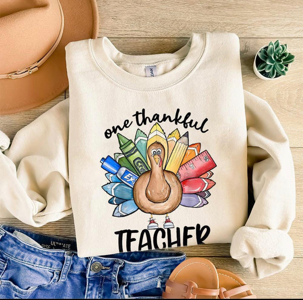 One Thankful Teacher DTF Transfer