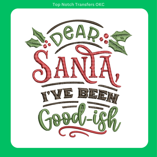 Deer Santa, I've been Goodish DTF Transfer