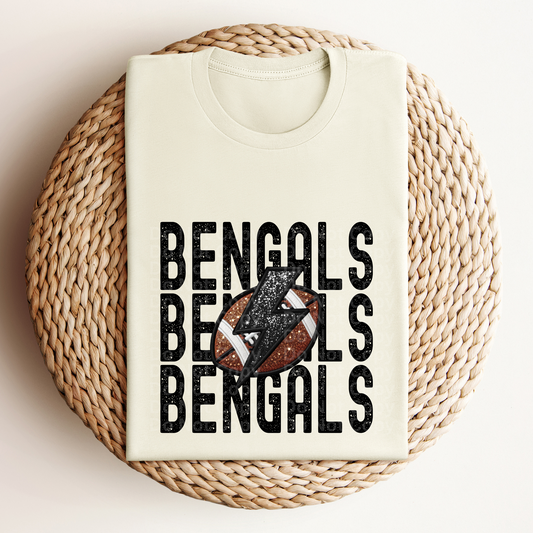 Stacked Bengals Football DTF Transfer
