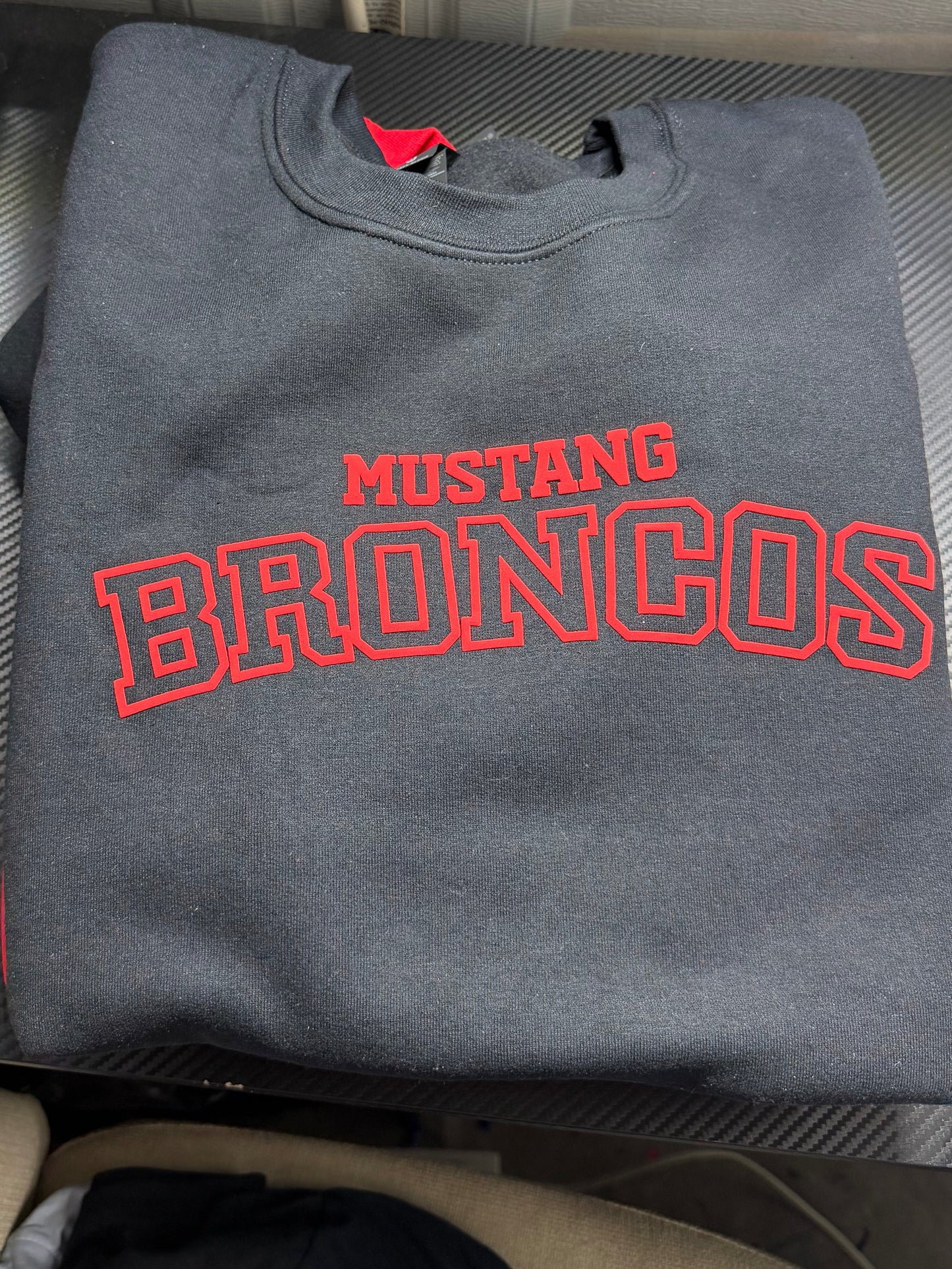 Mustang Broncos 3D Puff Transfer *2 Colors Available*