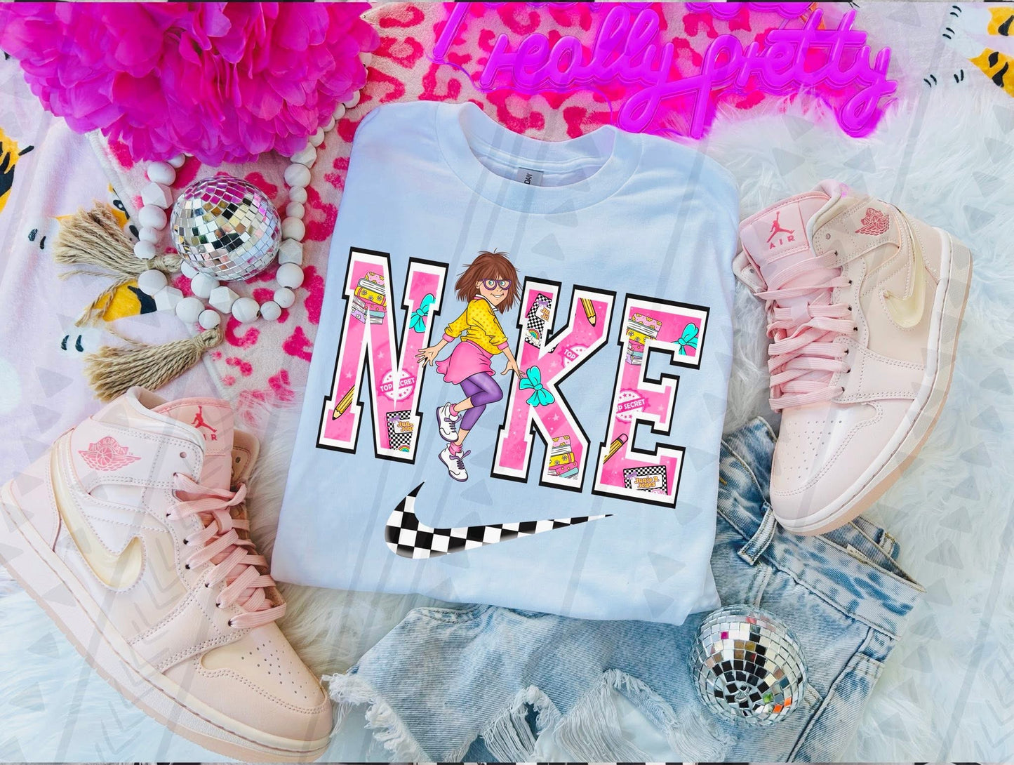 Storybook Swoosh- Junie_B DTF Transfer