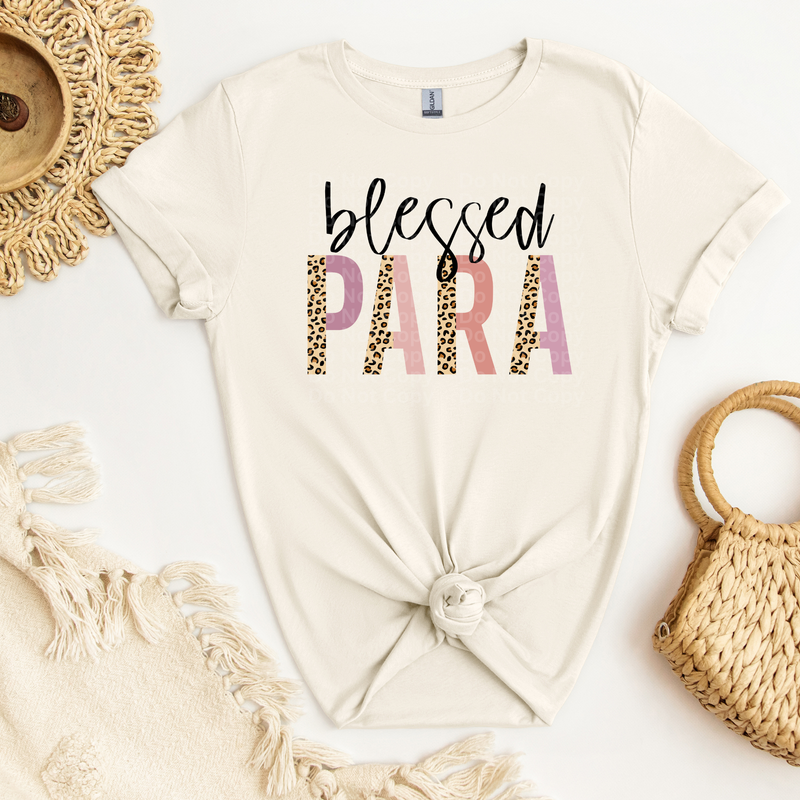 Blessed PARA Half Leopard Letters DTF Transfer