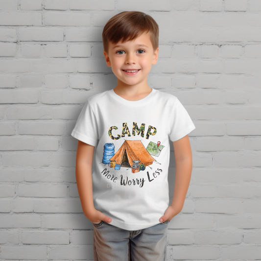 Camp More Worry Less Camo DTF Transfer
