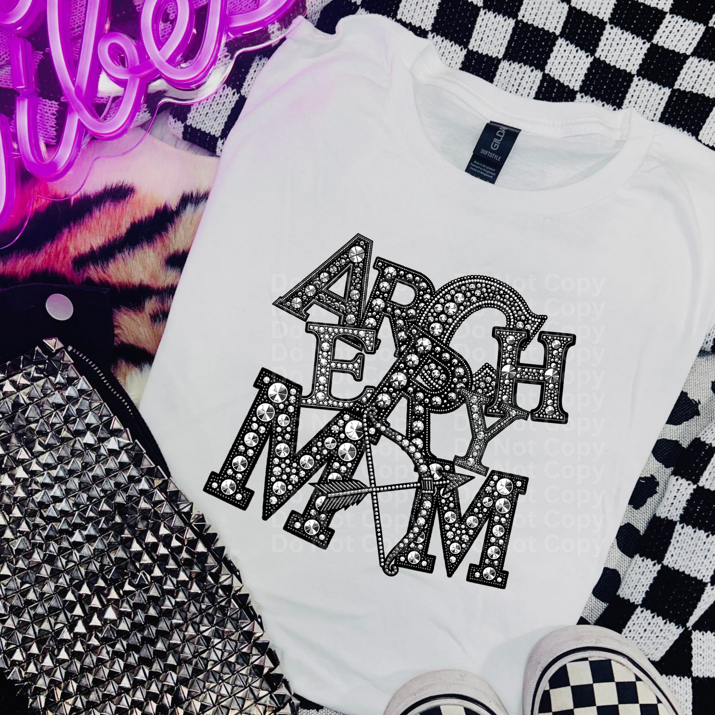 Archery Mom - Faux Rhinestone DTF Transfer
