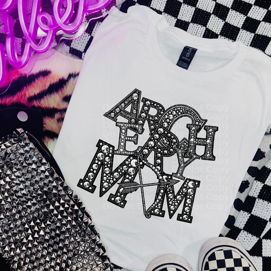 Archery Mom - Faux Rhinestone DTF Transfer