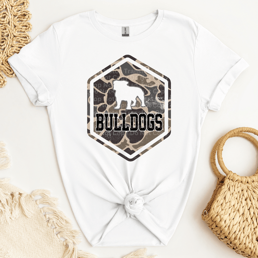 Bulldogs Camo DTF Transfer