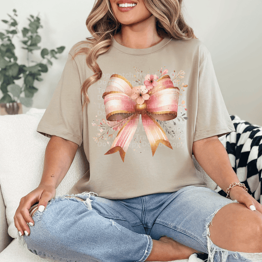 Floral Bow DTF Transfer