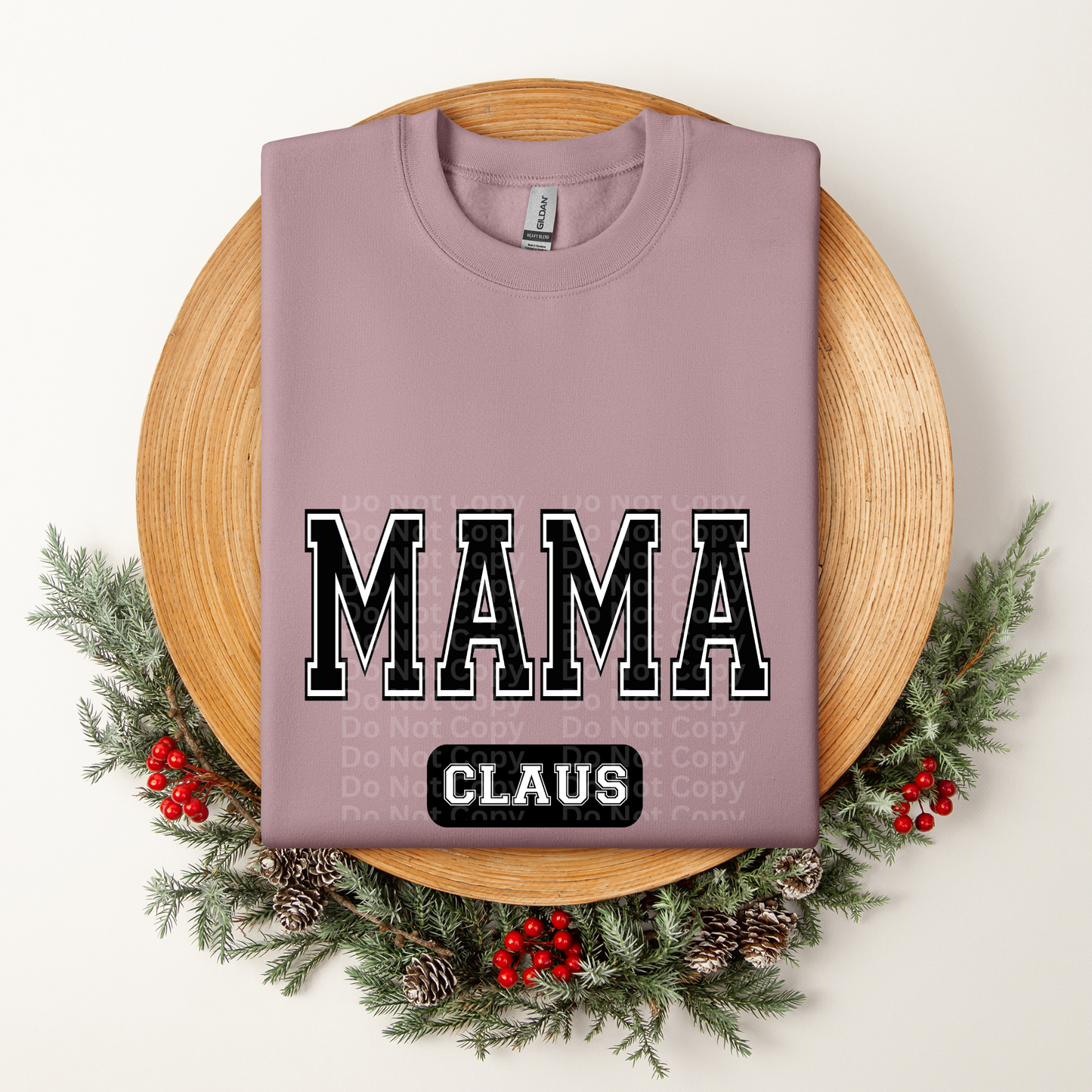 Mama Clause Varsity Font DTF Transfer