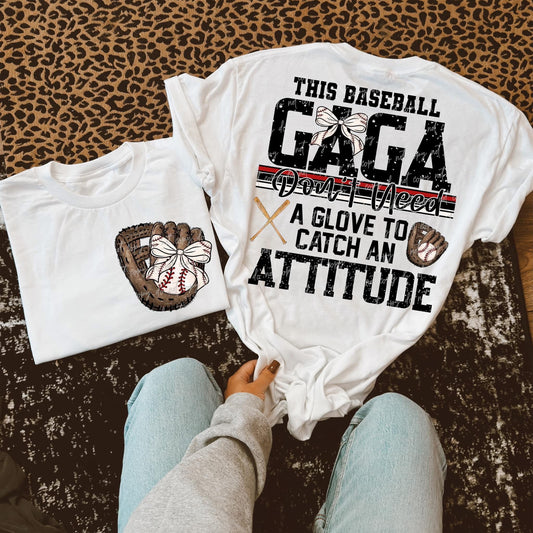 This Baseball Gaga w/ Bow DTF Transfer